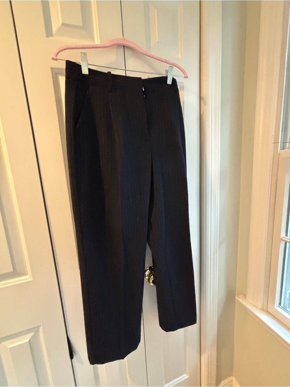 ZARA Black Pinstripe Trousers